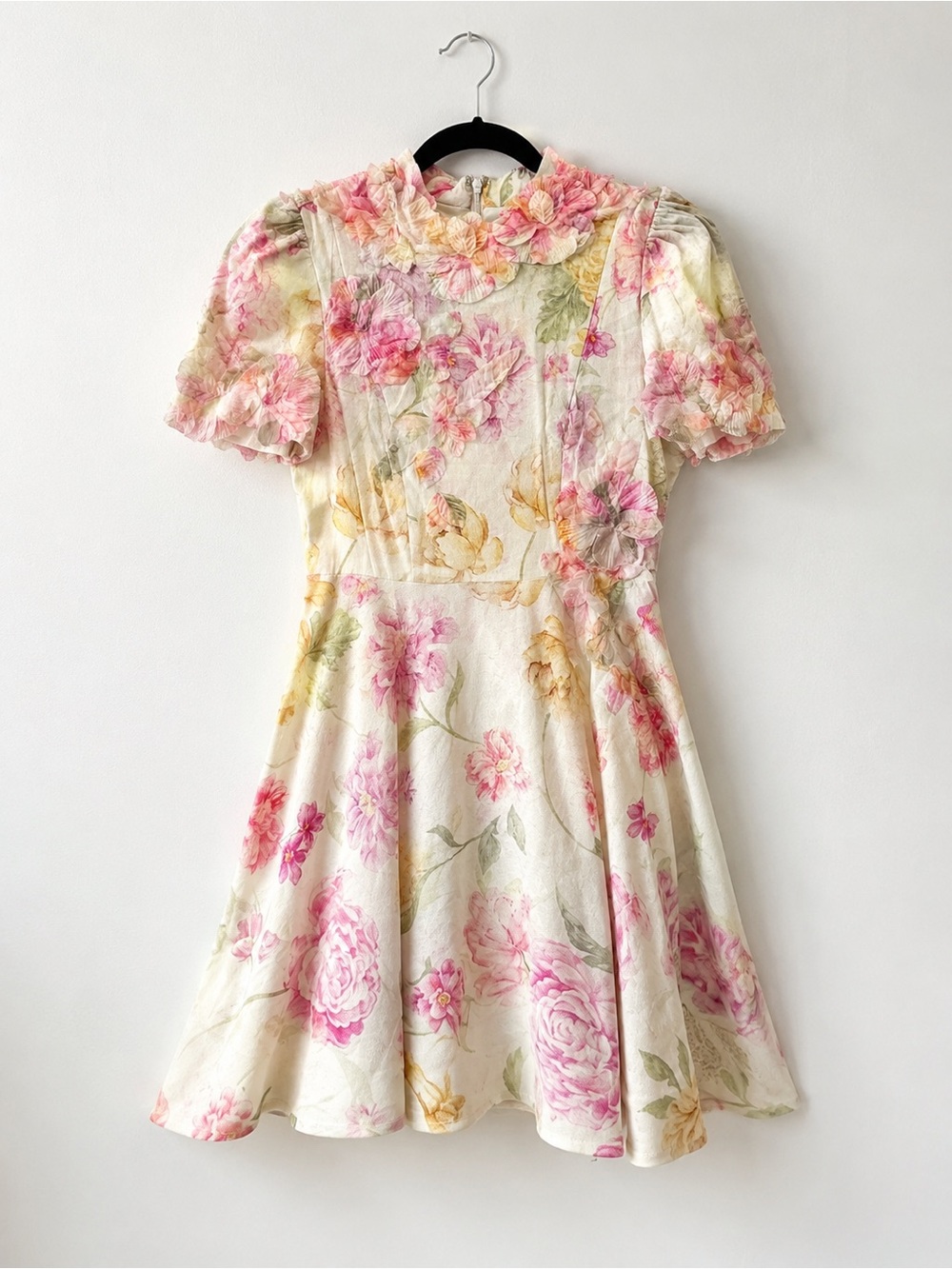 Antonio Melani Iris Floral mockneck short sleeve dress